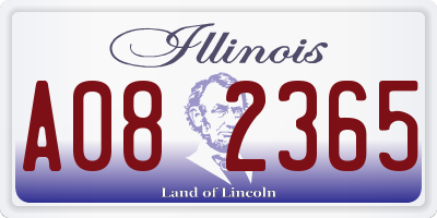 IL license plate A082365