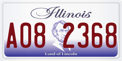 IL license plate A082368