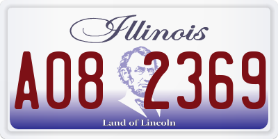 IL license plate A082369