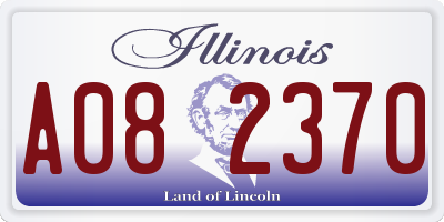 IL license plate A082370