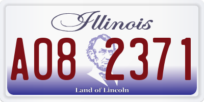 IL license plate A082371