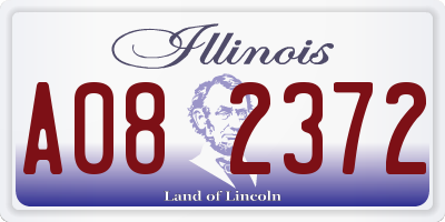 IL license plate A082372