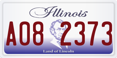 IL license plate A082373