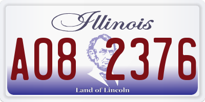 IL license plate A082376