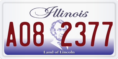 IL license plate A082377
