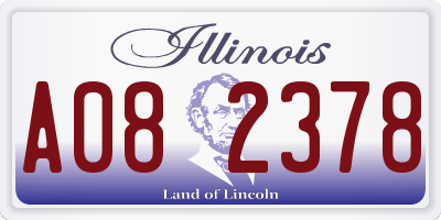 IL license plate A082378