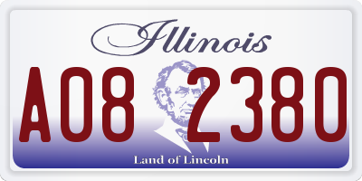 IL license plate A082380