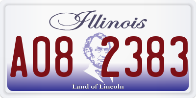 IL license plate A082383