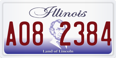 IL license plate A082384
