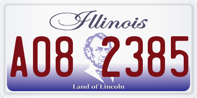 IL license plate A082385