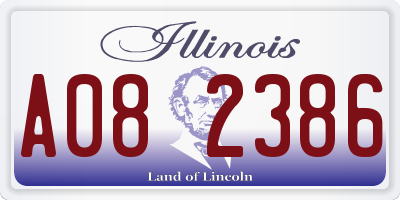 IL license plate A082386