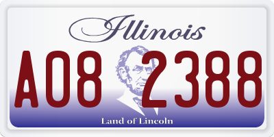 IL license plate A082388