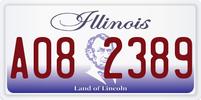 IL license plate A082389