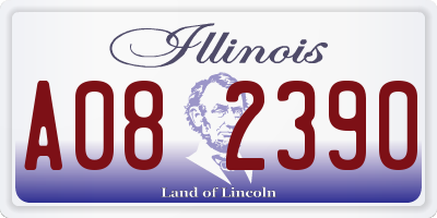 IL license plate A082390