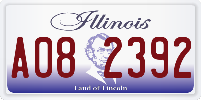 IL license plate A082392