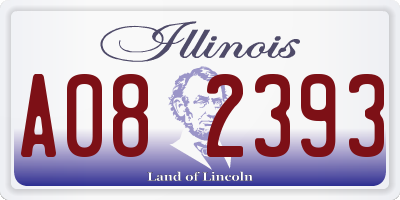 IL license plate A082393