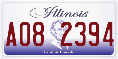 IL license plate A082394