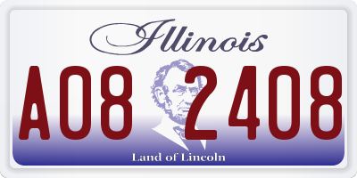 IL license plate A082408