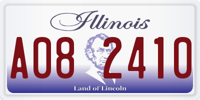 IL license plate A082410