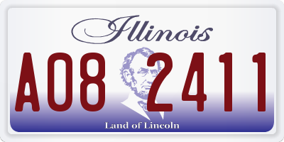 IL license plate A082411