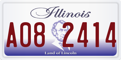 IL license plate A082414