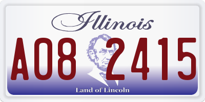 IL license plate A082415