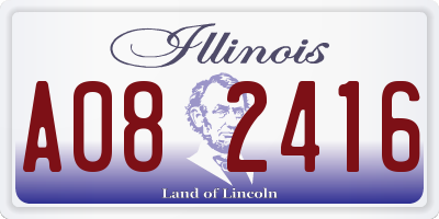 IL license plate A082416