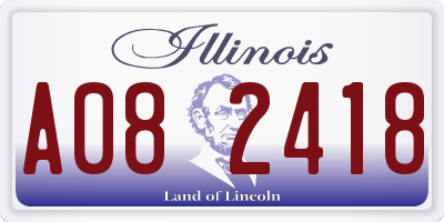 IL license plate A082418