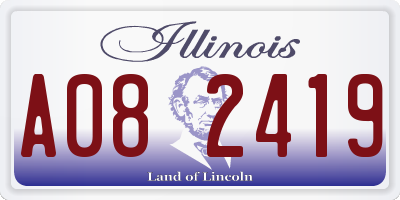 IL license plate A082419