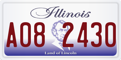 IL license plate A082430