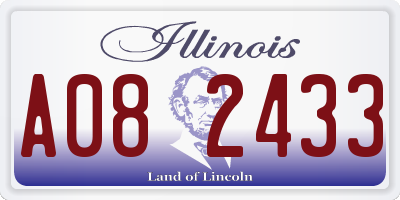IL license plate A082433