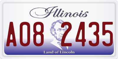IL license plate A082435
