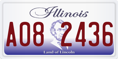 IL license plate A082436