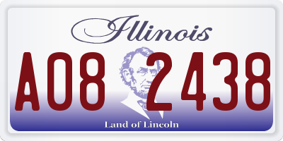 IL license plate A082438