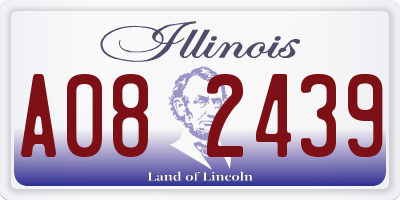 IL license plate A082439