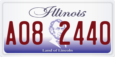 IL license plate A082440