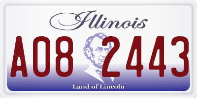 IL license plate A082443