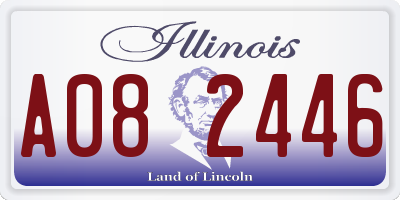 IL license plate A082446