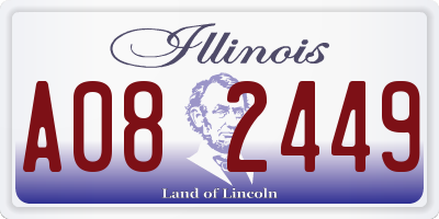 IL license plate A082449