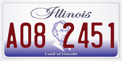 IL license plate A082451