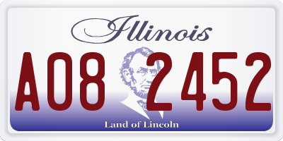 IL license plate A082452