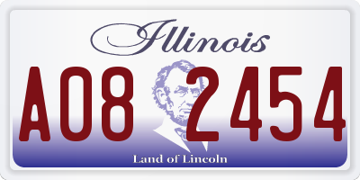 IL license plate A082454