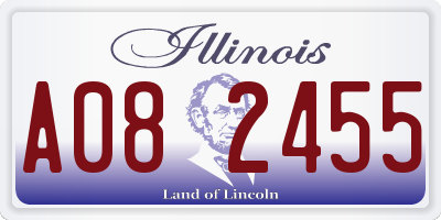 IL license plate A082455