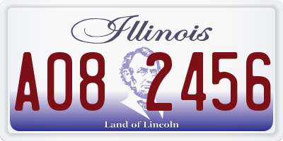 IL license plate A082456
