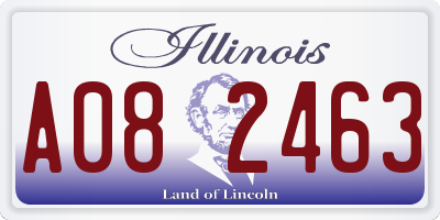IL license plate A082463