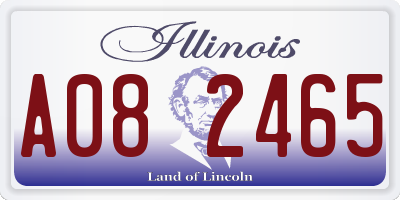 IL license plate A082465
