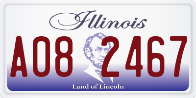 IL license plate A082467