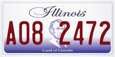 IL license plate A082472