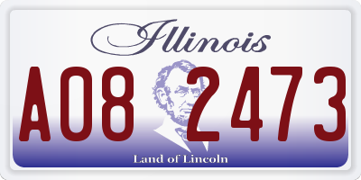 IL license plate A082473