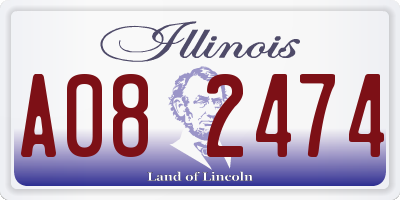 IL license plate A082474